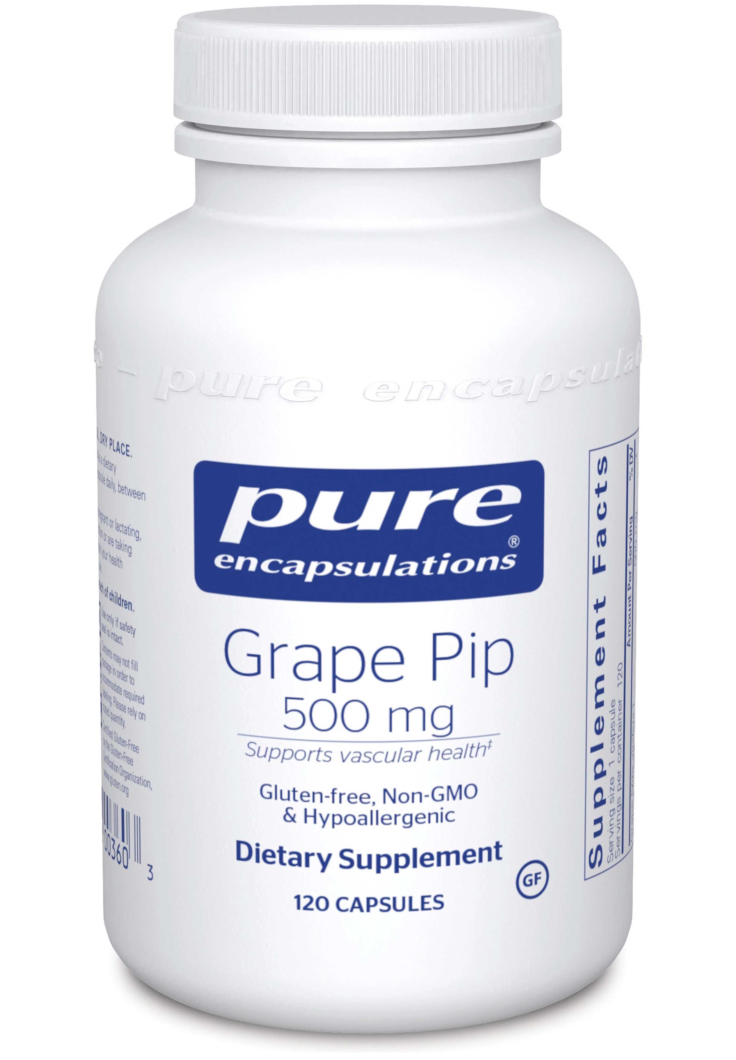 Pure Encapsulations Grape Pip 500 mg