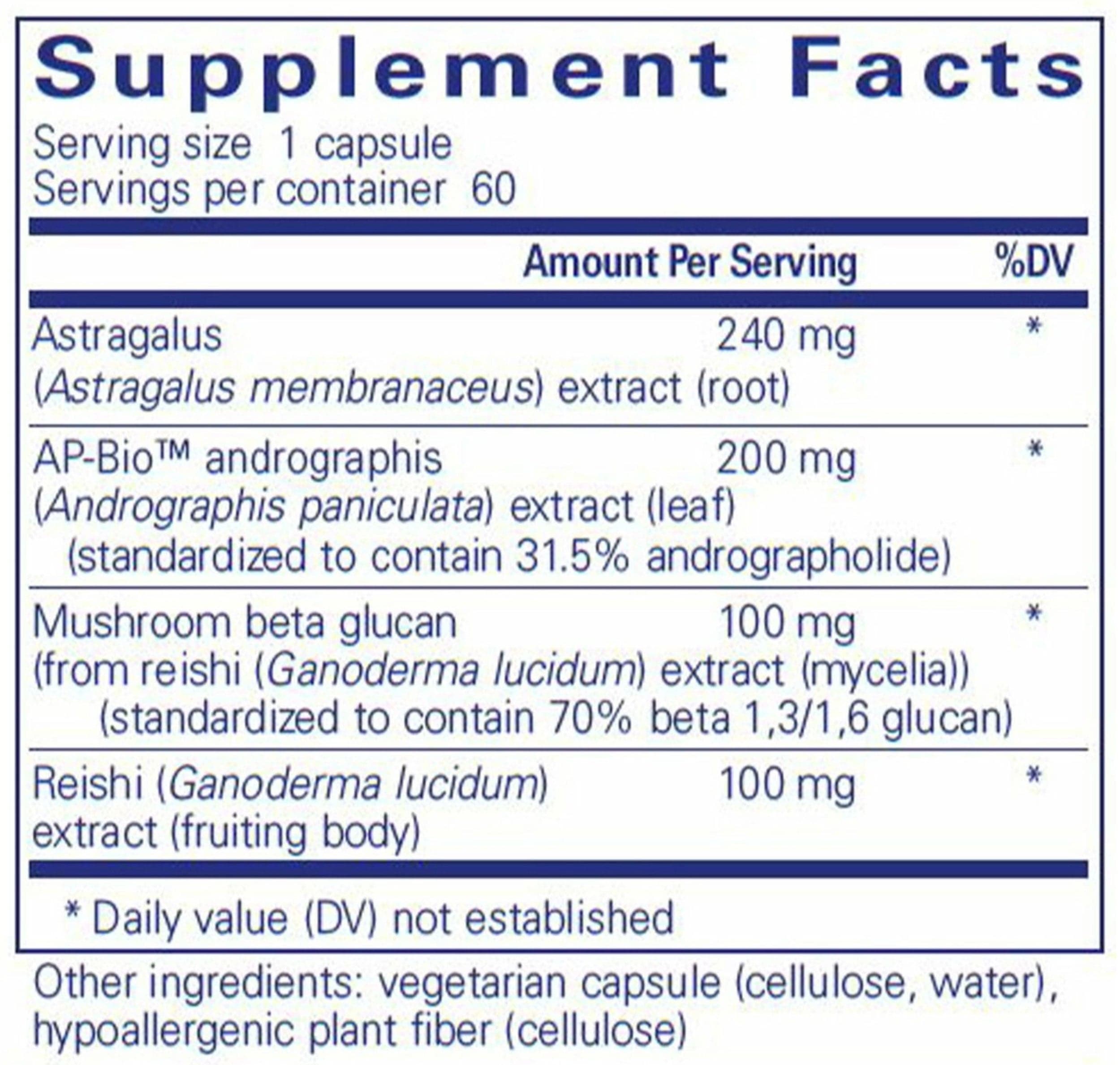 Pure Encapsulations Innate Immune Support Ingredients