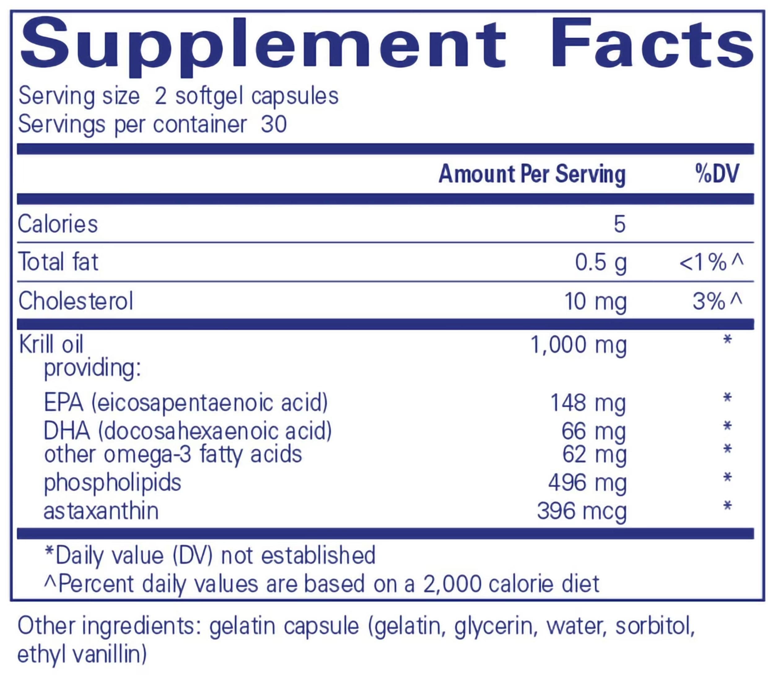 Pure Encapsulations Krill-plex Ingredients