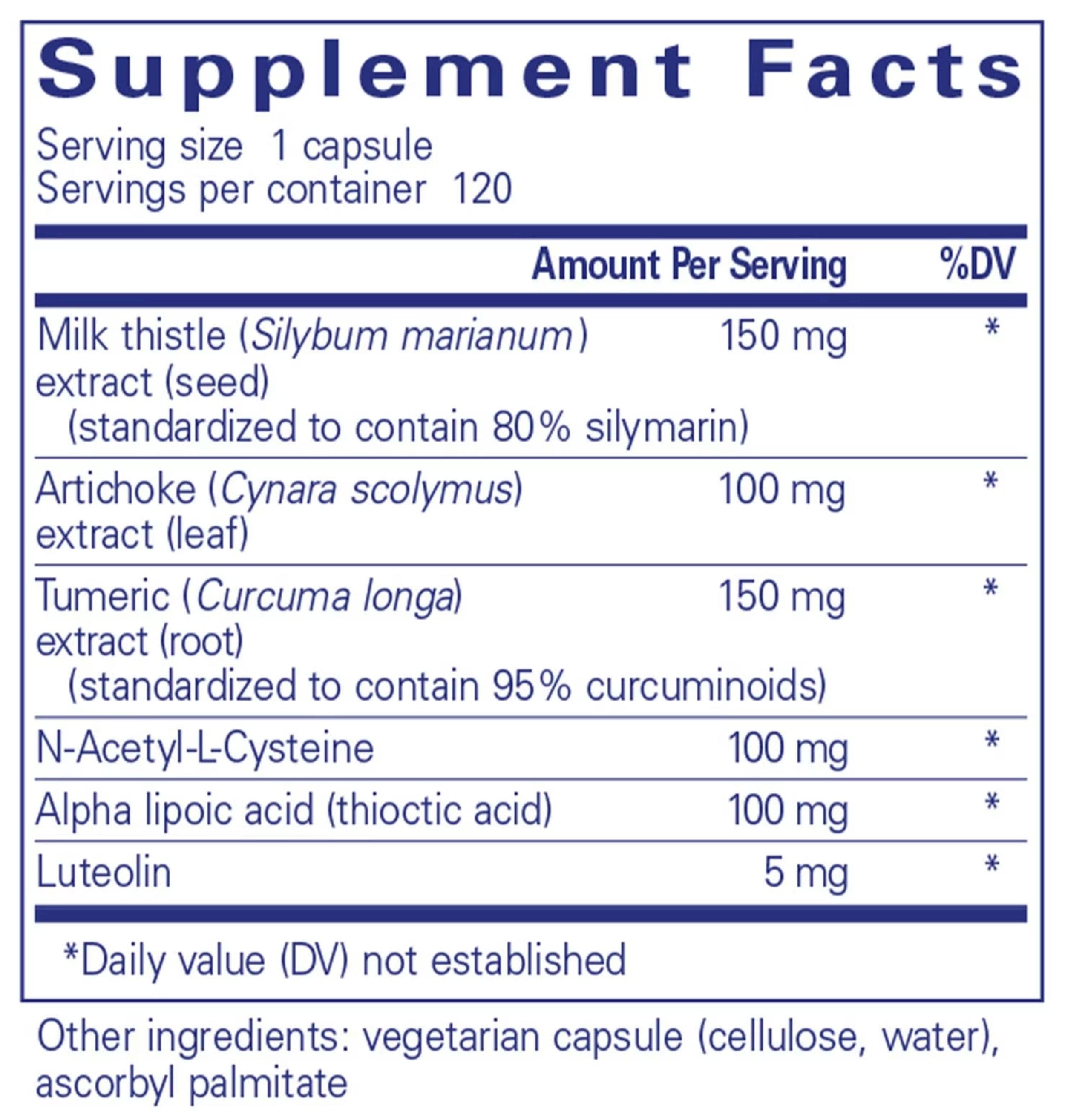 Pure Encapsulations LVR Formula Ingredients