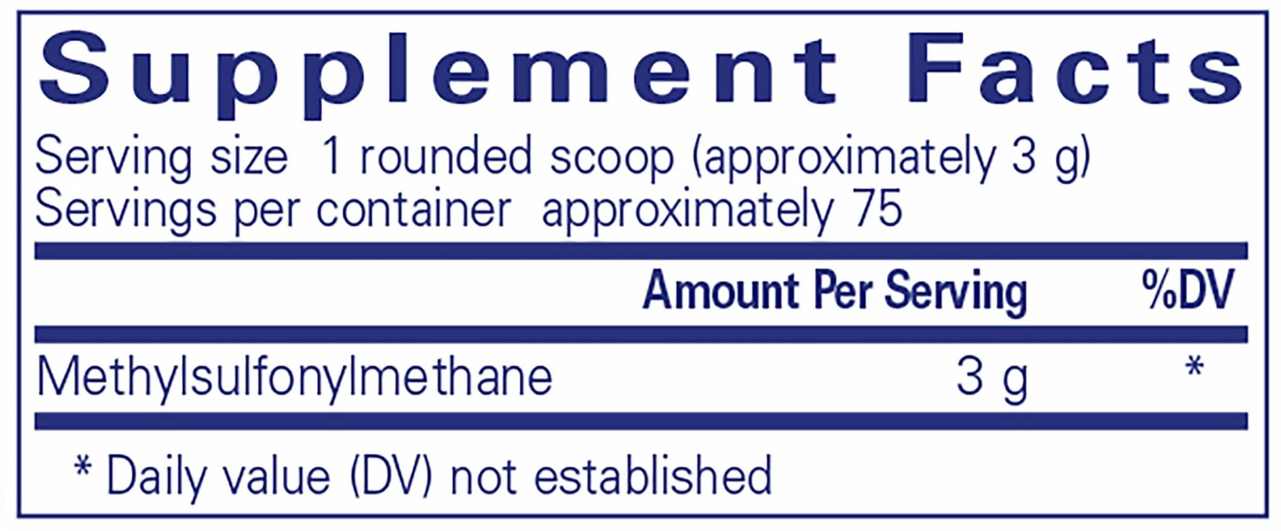 Pure Encapsulations MSM Ingredients