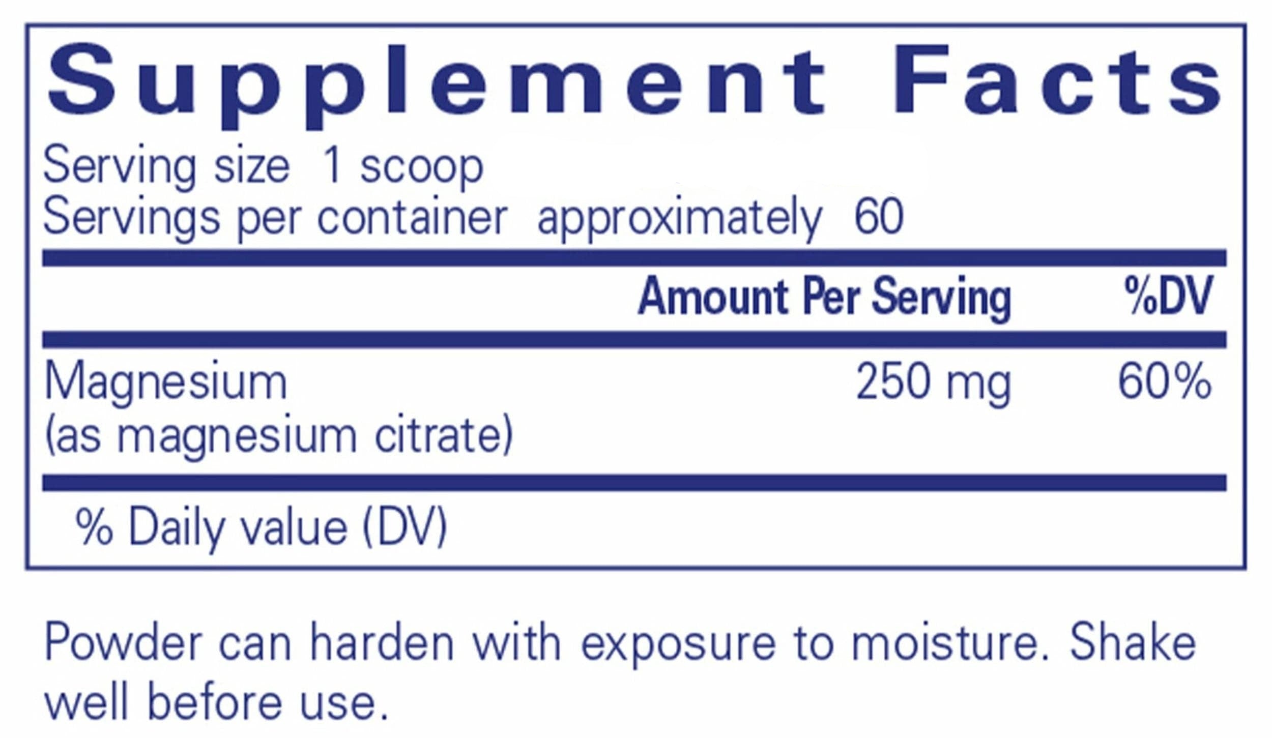 Pure Encapsulations Magnesium (Powder) Ingredients