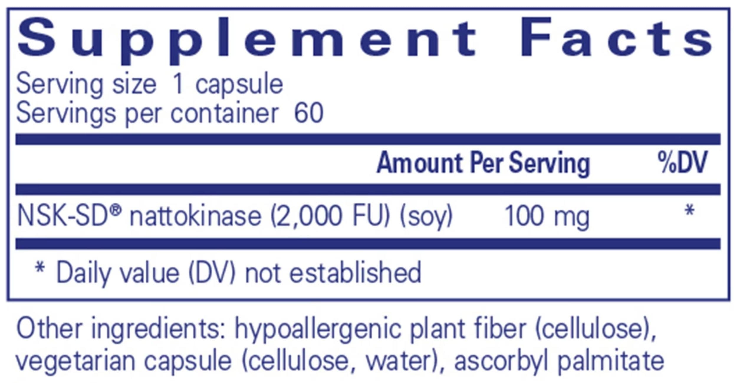 Pure Encapsulations NSK-SD 100 mg Ingredients