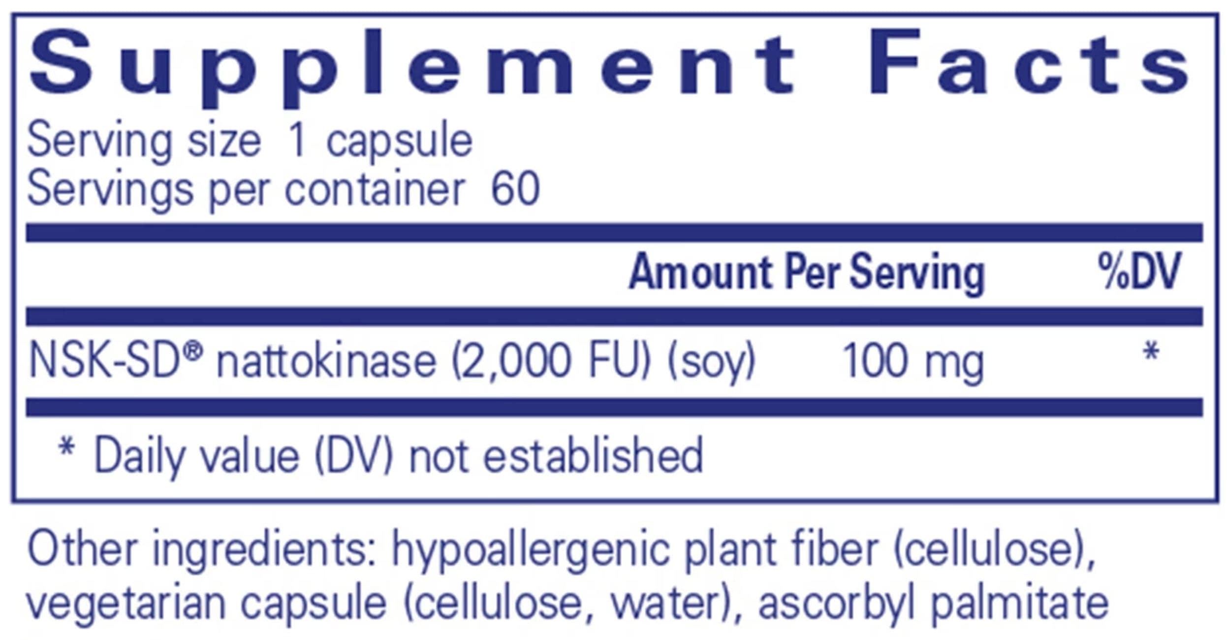 Pure Encapsulations NSK-SD 100 mg Ingredients 