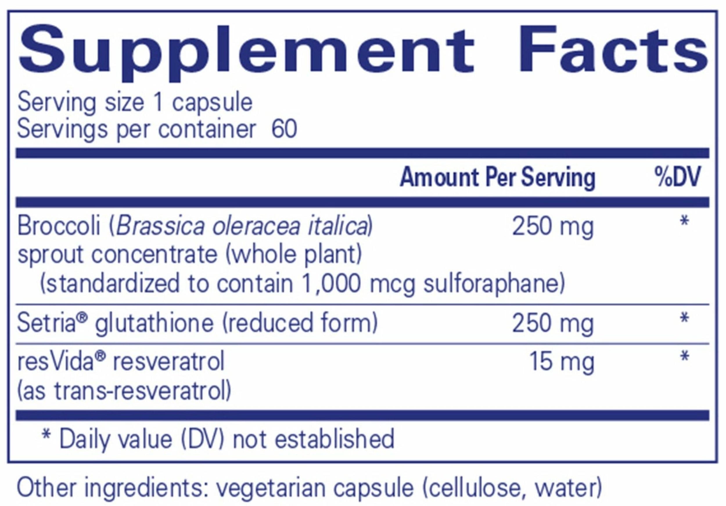 Pure Encapsulations Nrf2 Detox Ingredients