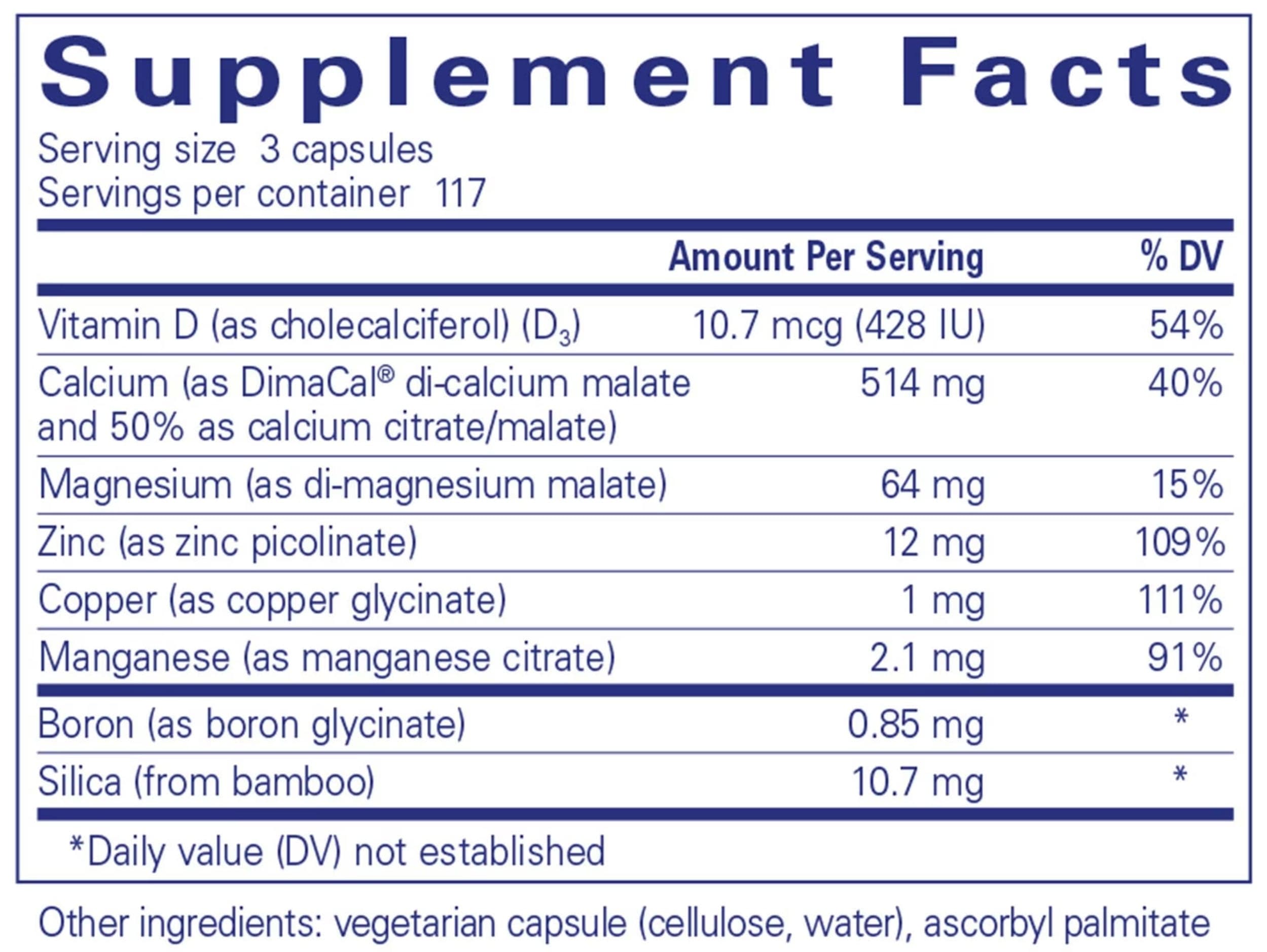 Pure Encapsulations OsteoBalance Ingredients