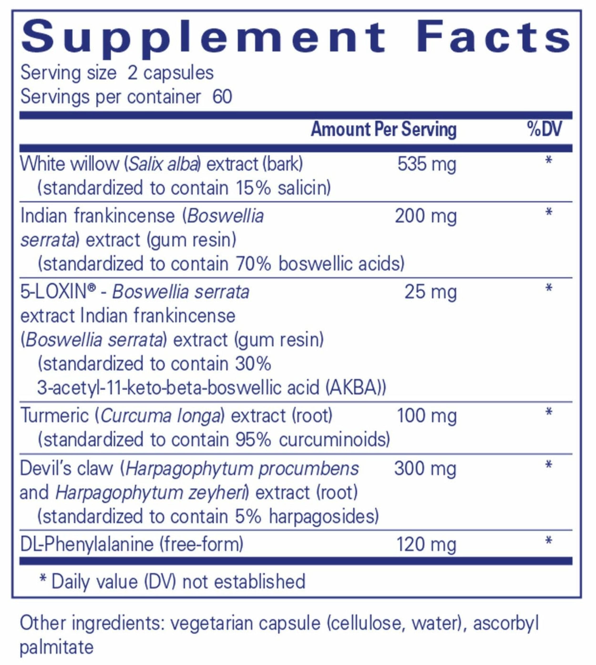 Pure Encapsulations Phyto UltraComfort Ingredients