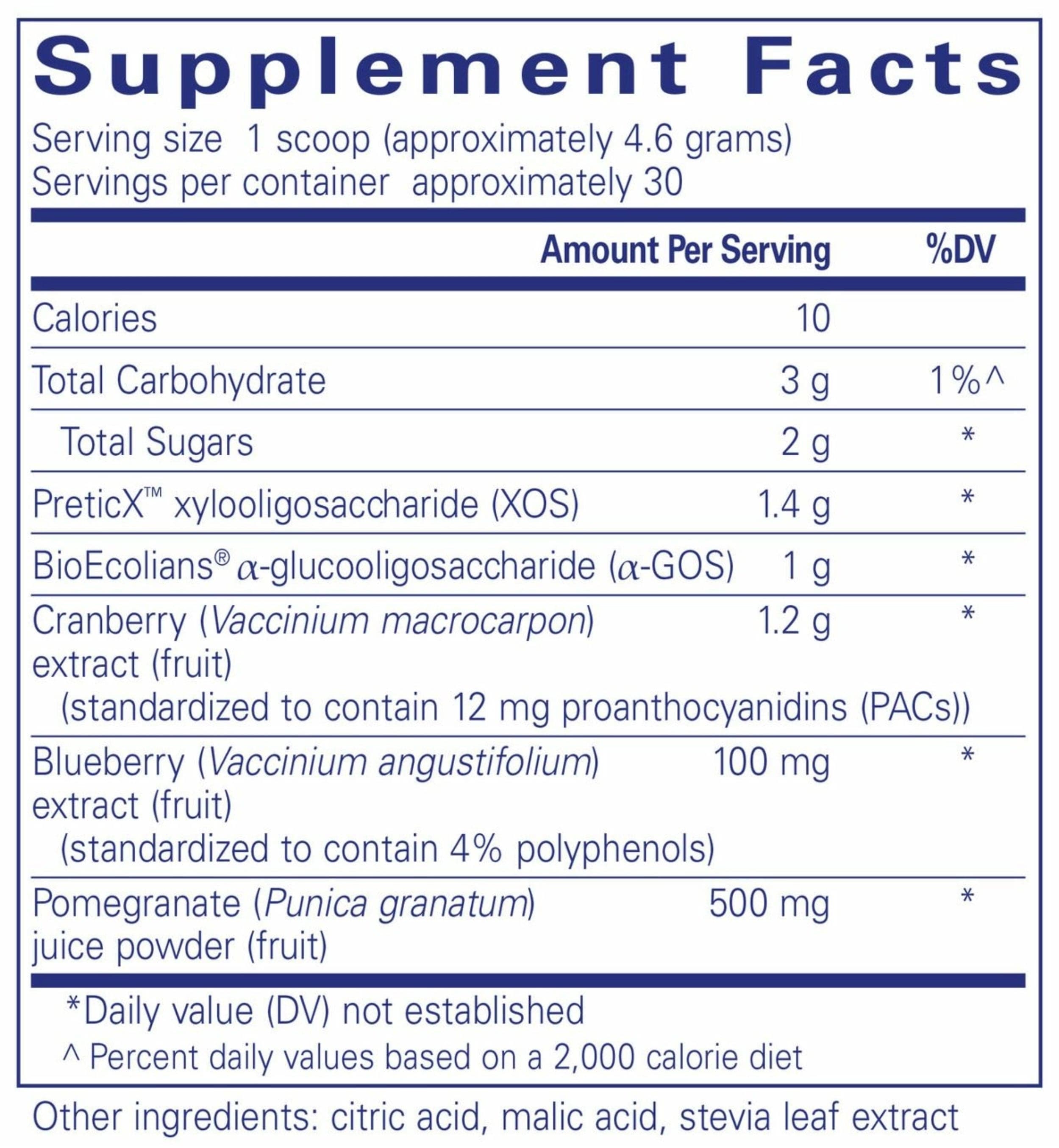 Pure Encapsulations Poly-Prebiotic Powder Ingredients