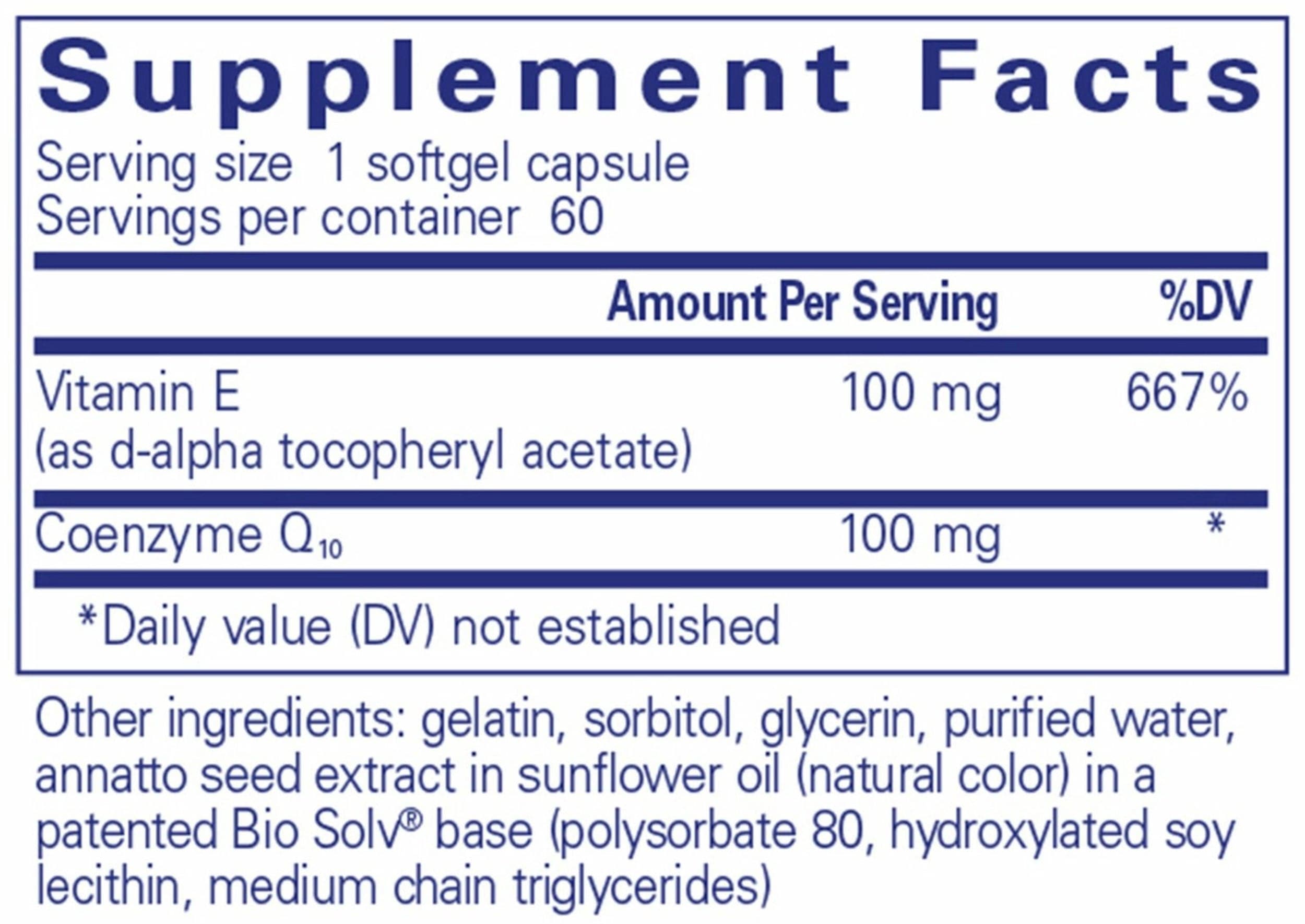 Pure Encapsulations Q-Gel 100 Ingredients 