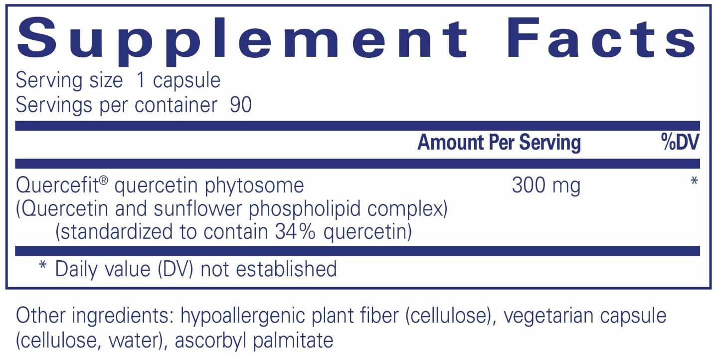 Pure Encapsulations Quercetin UltraSorb Ingredients