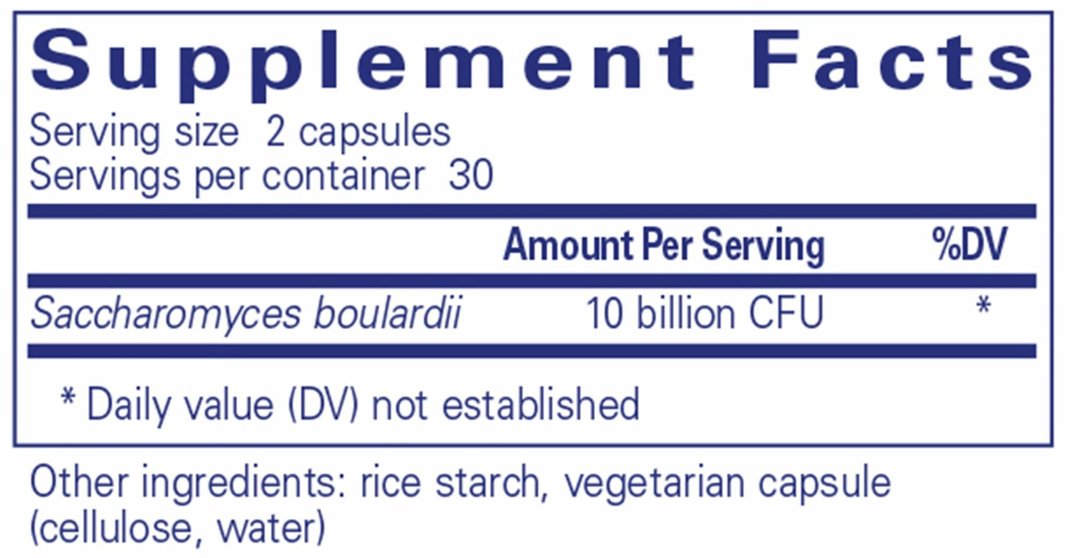 Pure Encapsulations Saccharomyces Boulardii Ingredients 