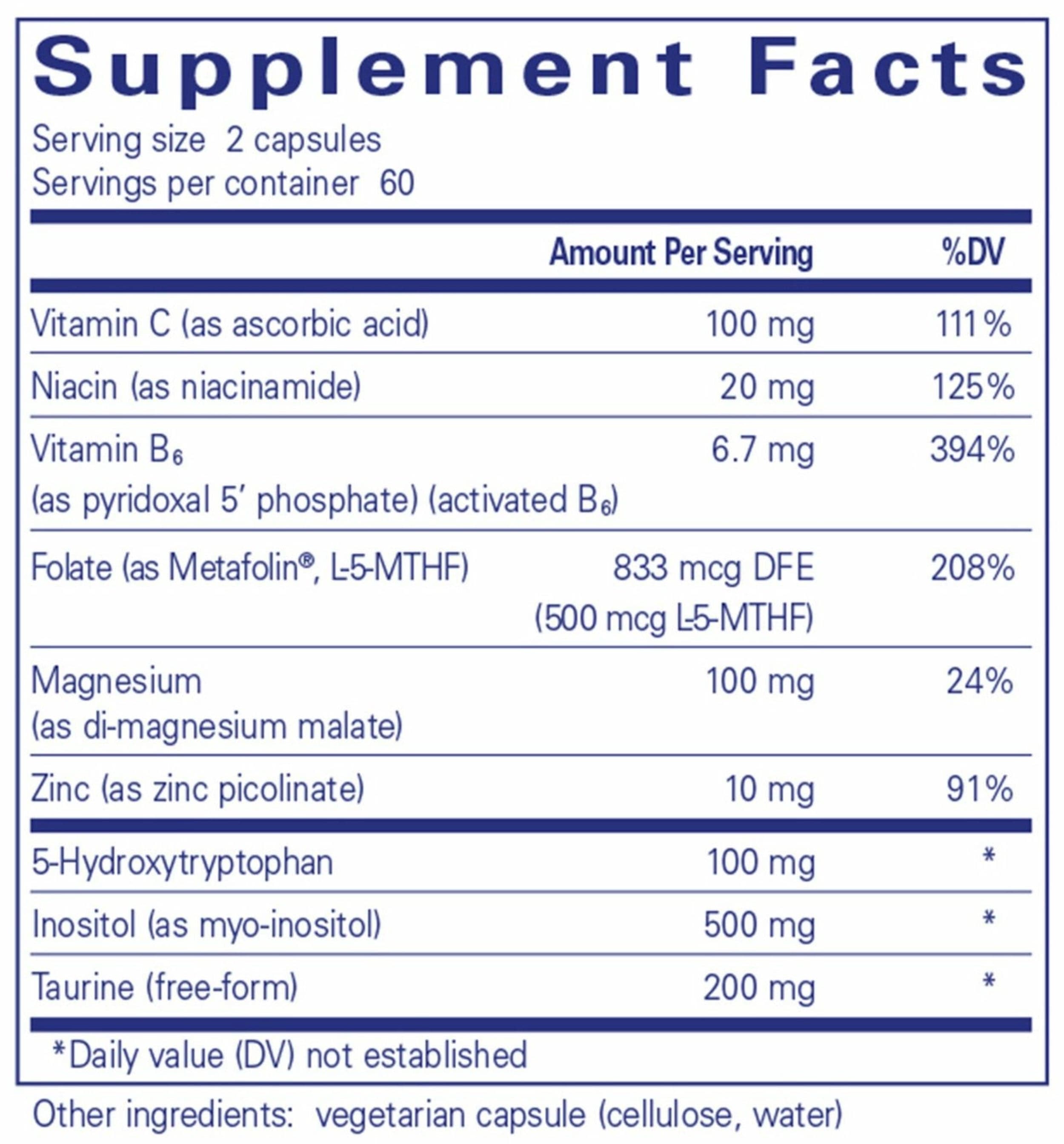 Pure Encapsulations SeroPlus Ingredients