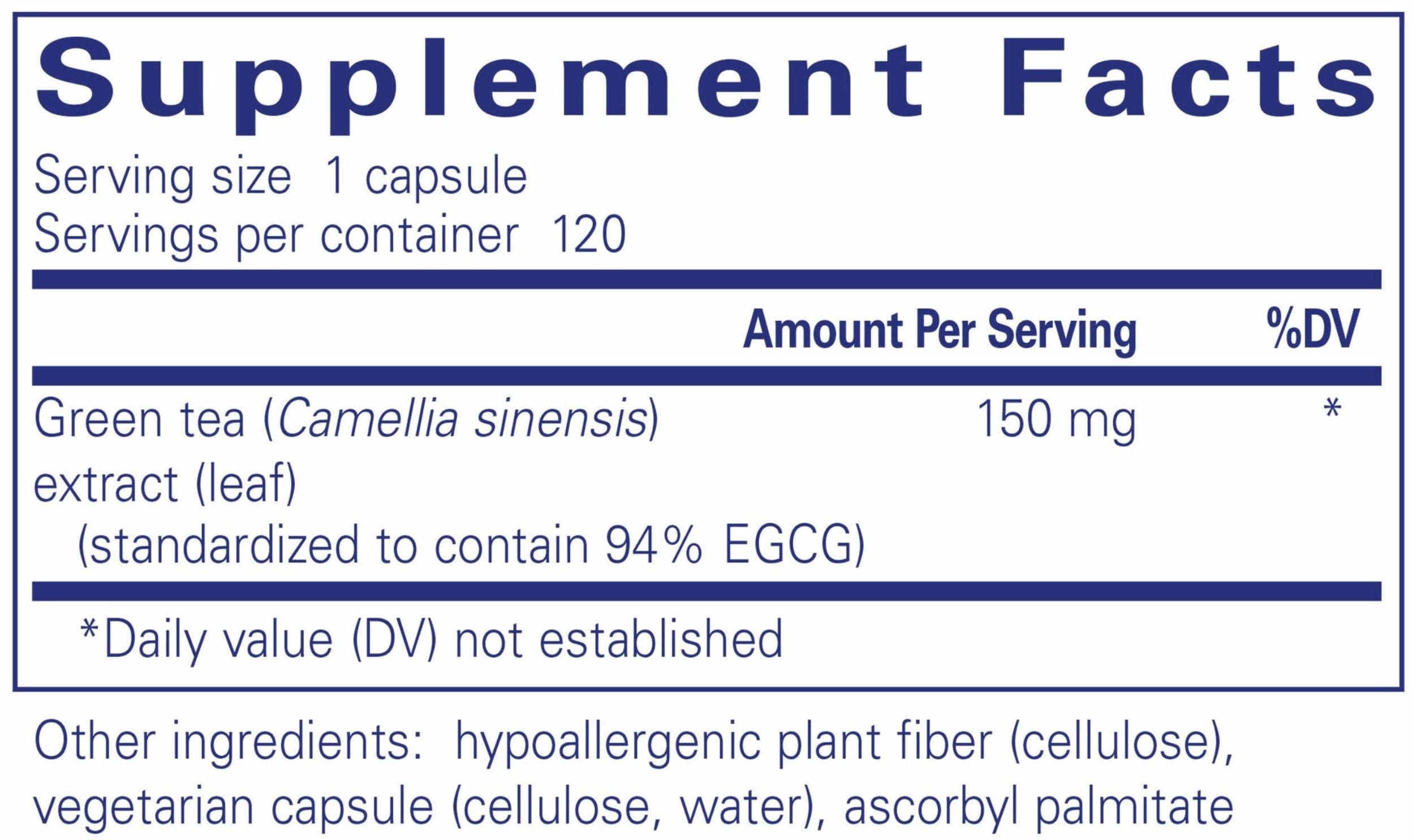 Pure Encapsulations Teavigo Ingredients