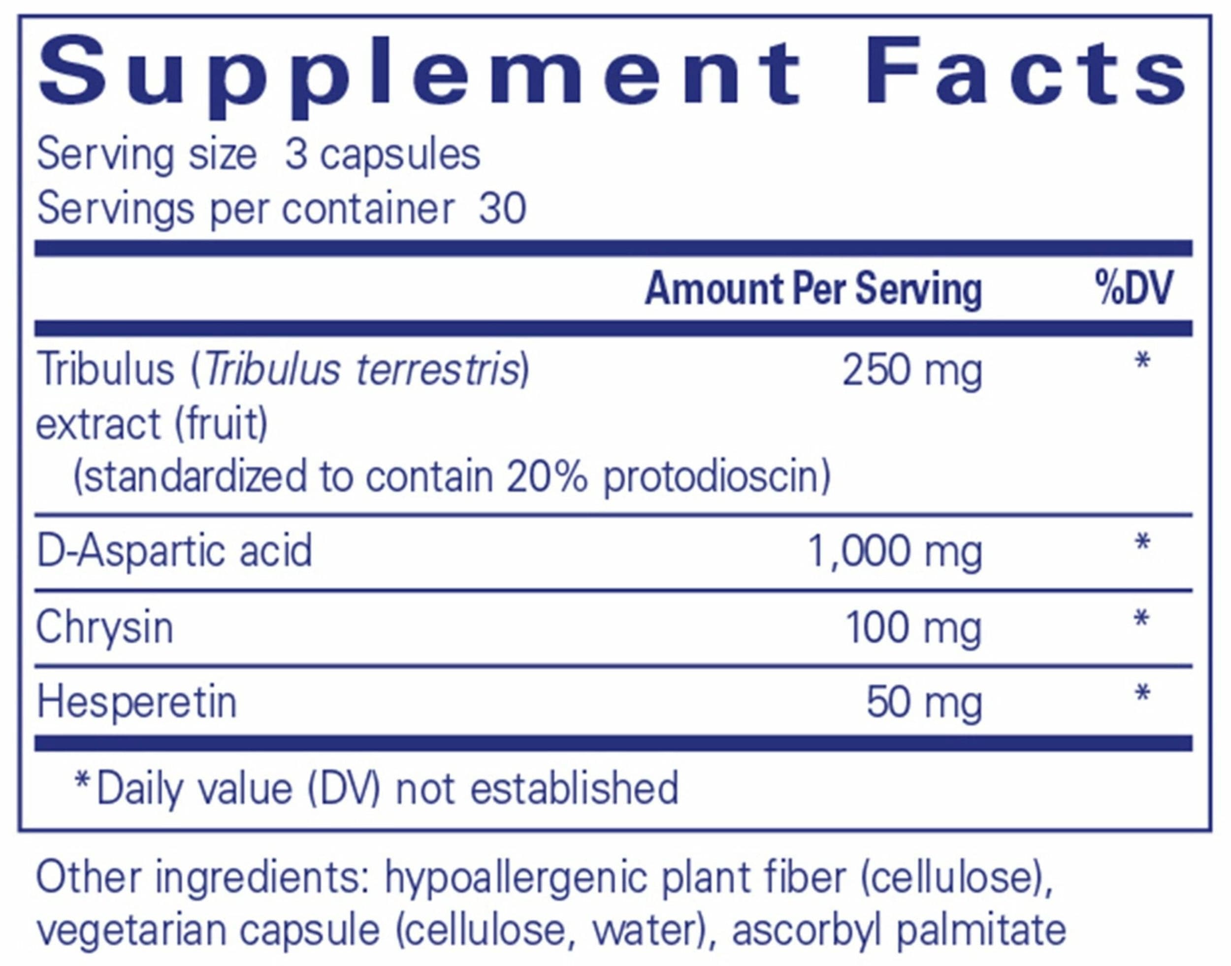 Pure Encapsulations Tribulus Formula Ingredients
