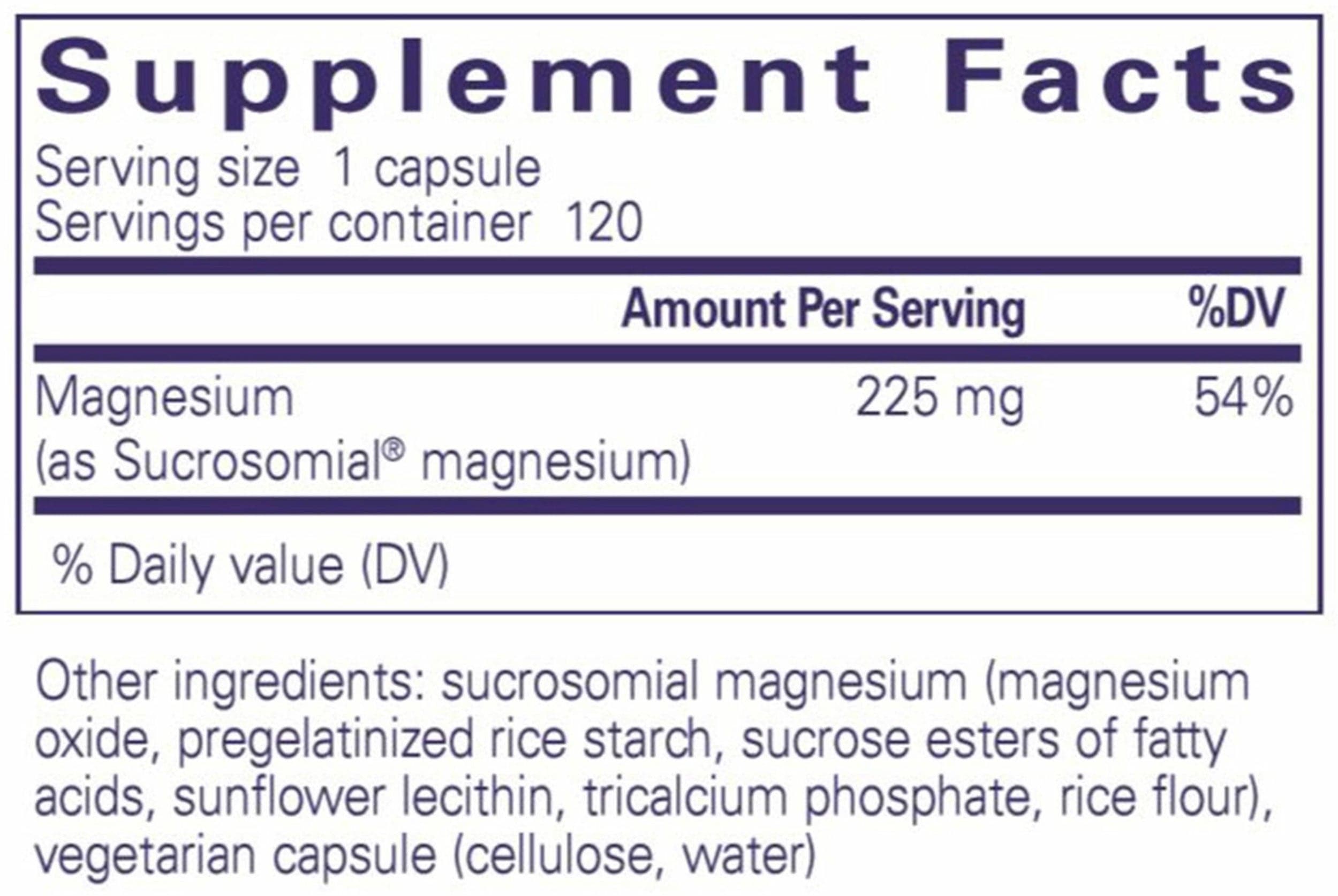 Pure Encapsulations UltraMag Magnesium Ingredients