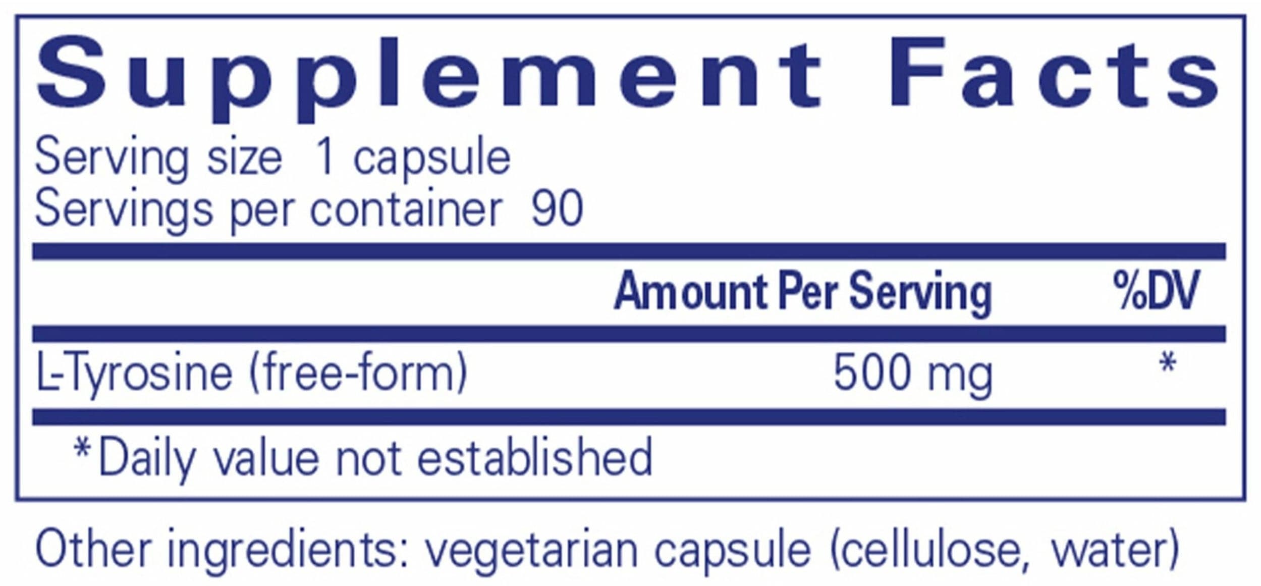 Pure Encapsulations l-Tyrosine Ingredients