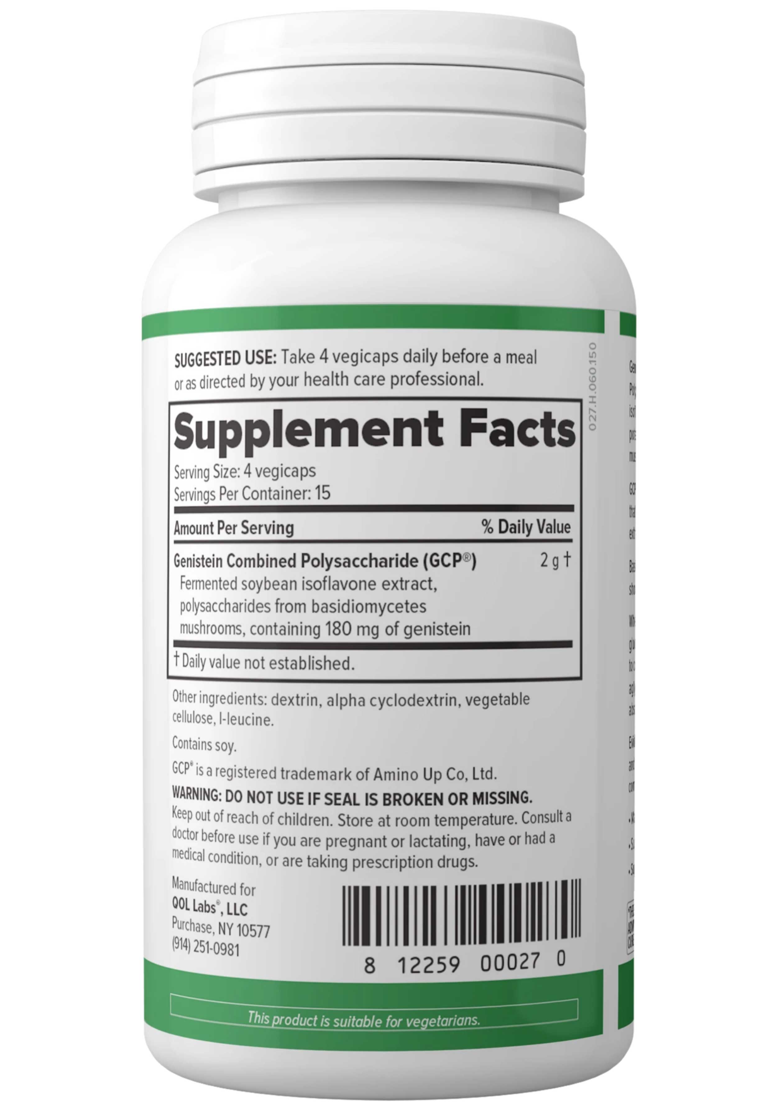 QOL Labs GeniKinoko 500 Ingredients