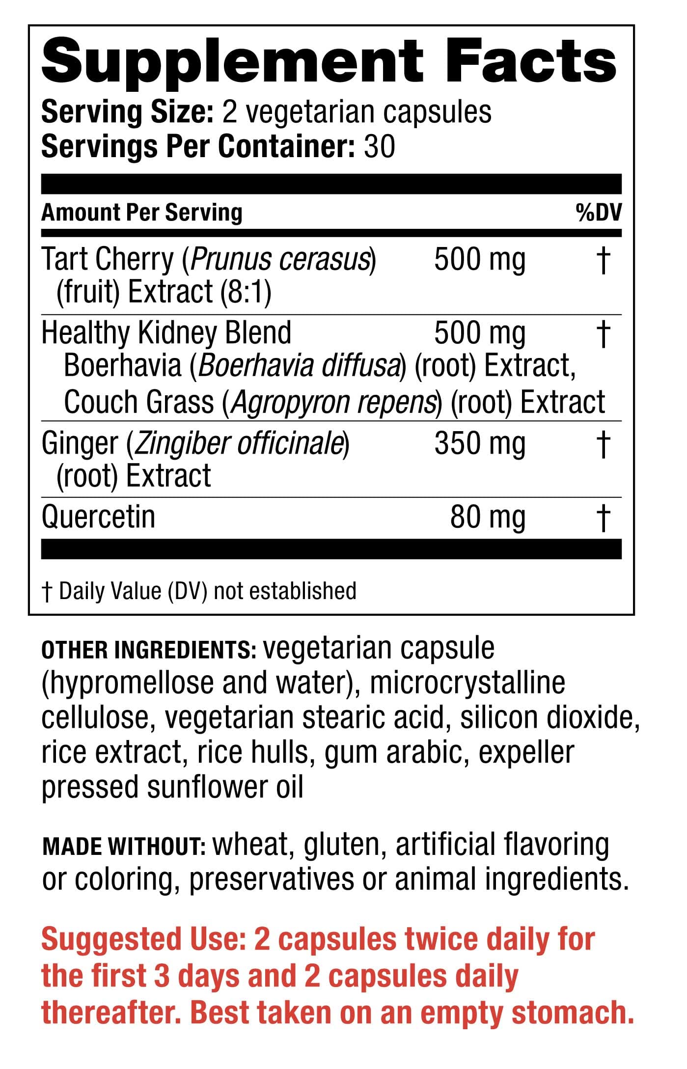 Redd Remedies Gouch Ingredients