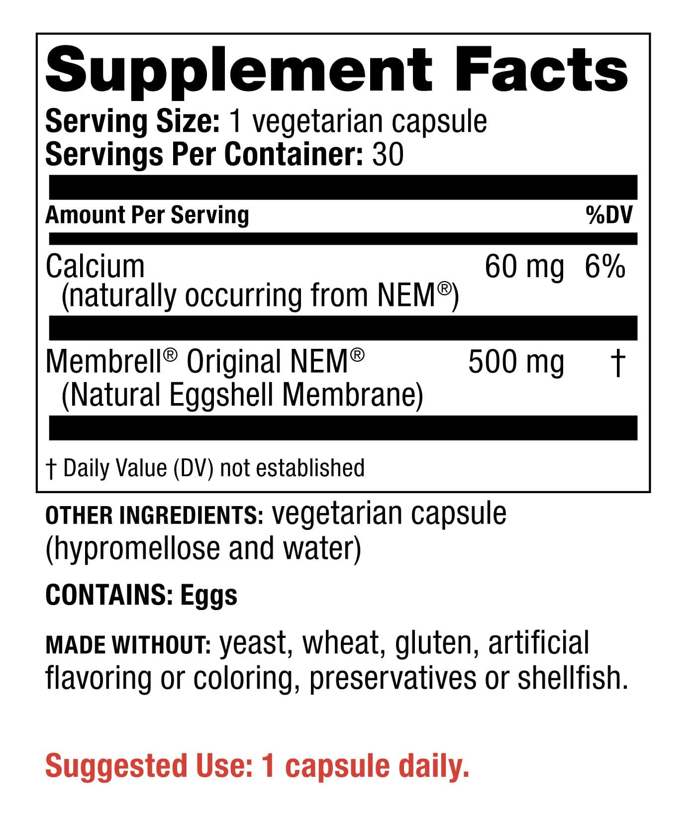 Redd Remedies Joint Health Original Capsules Ingredients