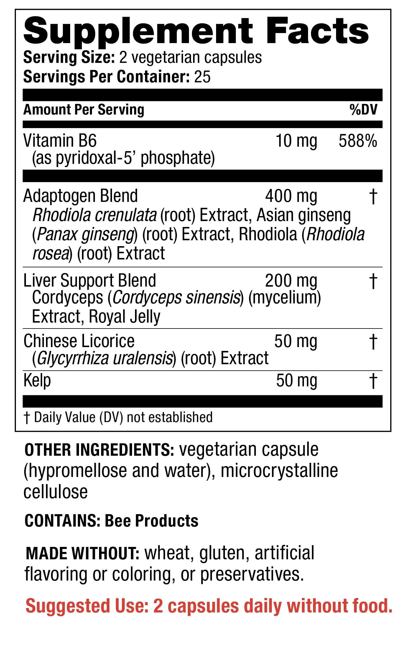 Redd Remedies trueENERGY Ingredients