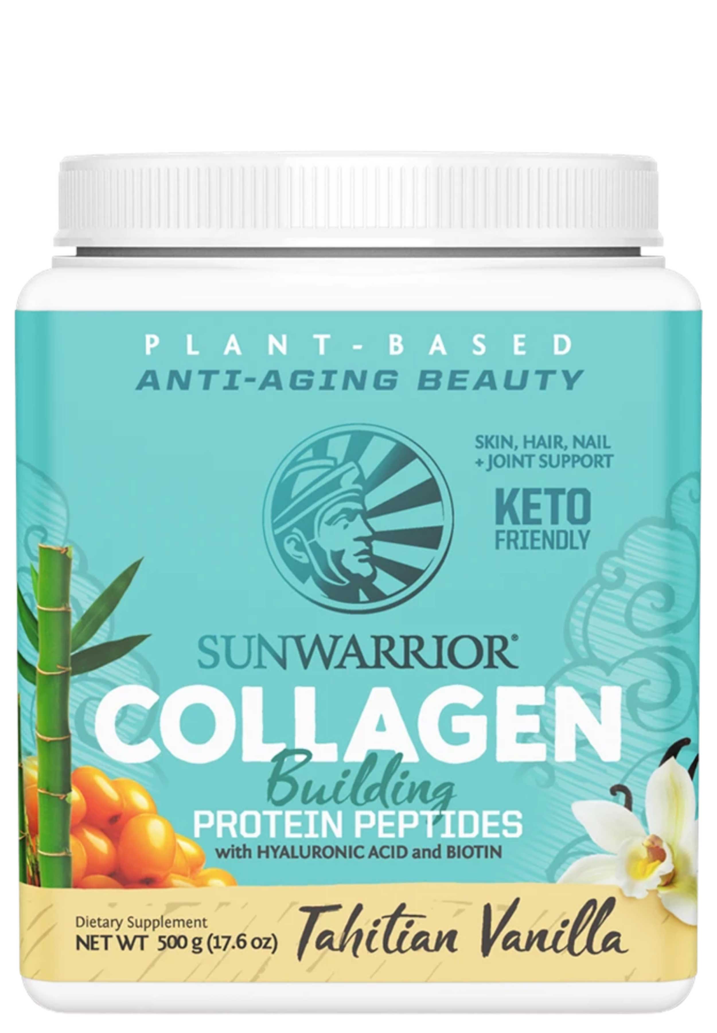 Sunwarrior Collagen Plant Based, Collagen Building Protein Peptides 500g (20 servings)