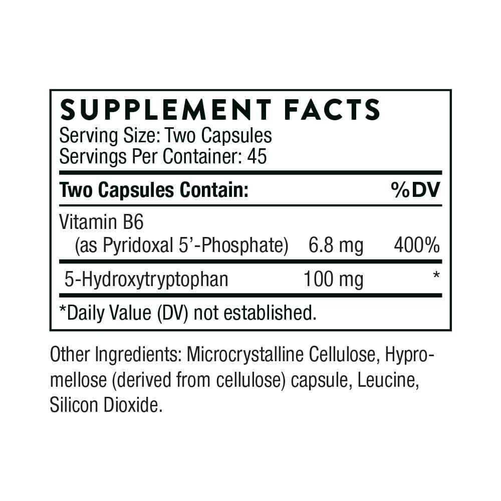 Thorne Research 5-Hydroxytryptophan Ingredients
