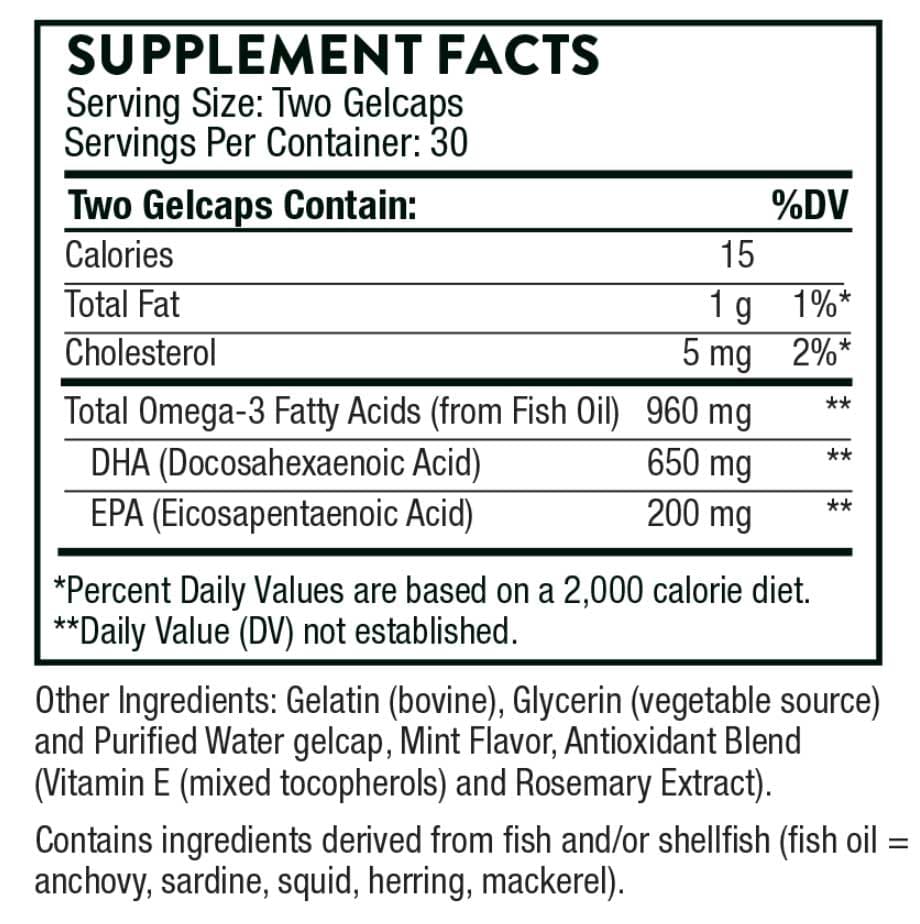 Thorne Research Advanced DHA Ingredients