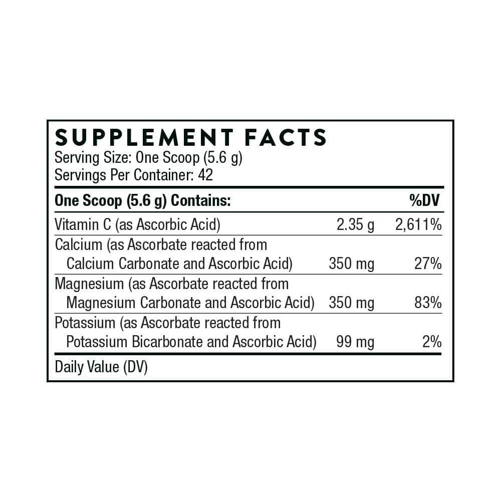 Thorne Research Buffered C Powder Ingredients