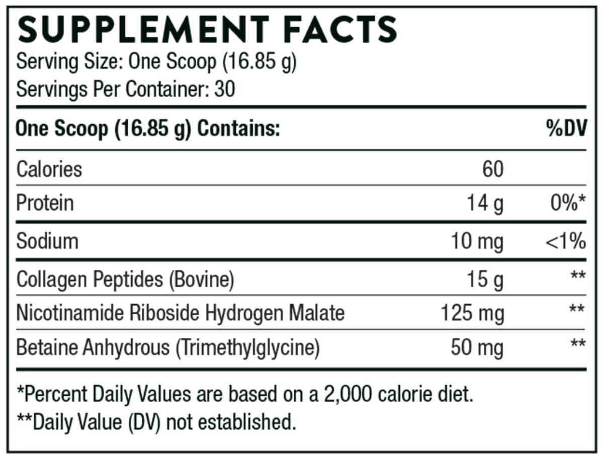 Thorne Research Collagen Fit Ingredients