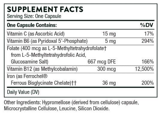 Thorne Research Ferrasorb Ingredients