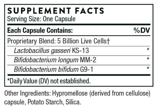 Thorne Research FloraMend Prime Probiotic Ingredients