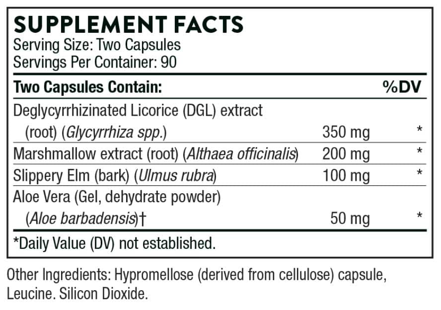 Thorne Research GI Relief (formerly GI-Encap) Ingredients