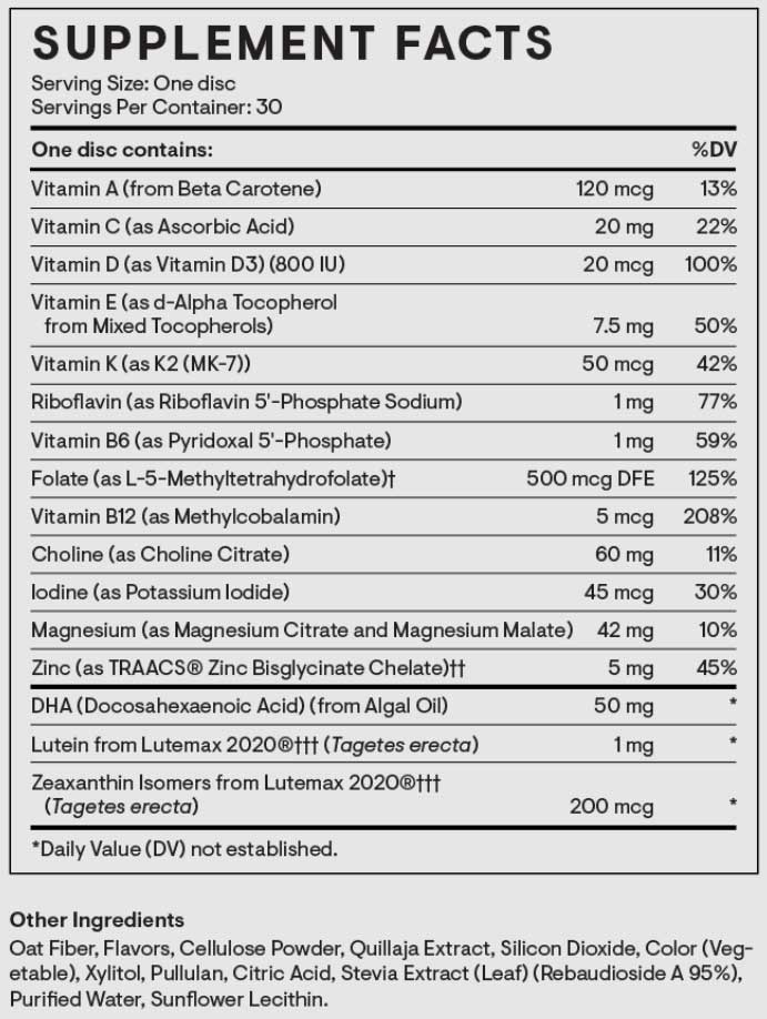 Thorne Research Kids Multi + Ingredients