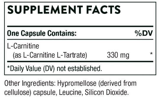 Thorne Research L-Carnitine Ingredients