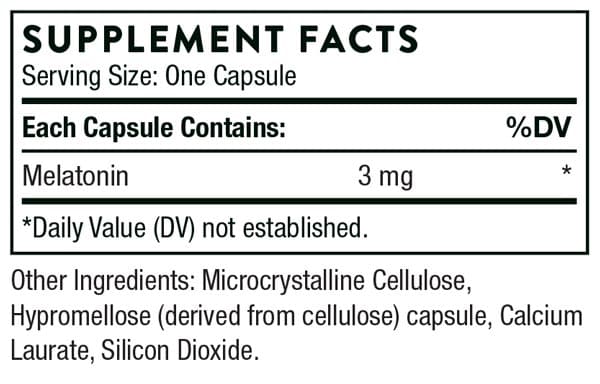 Thorne Research Melaton-3 Ingredients