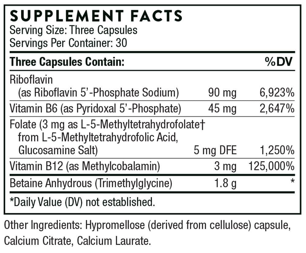 Thorne Research Methyl-Guard Plus Ingredients