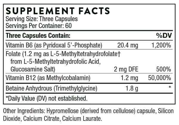 Thorne Research Methyl-Guard Ingredients