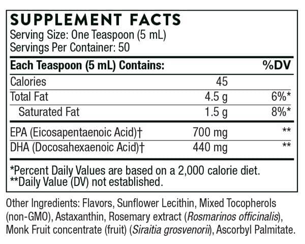 Thorne Research Omega Superb Ingredients