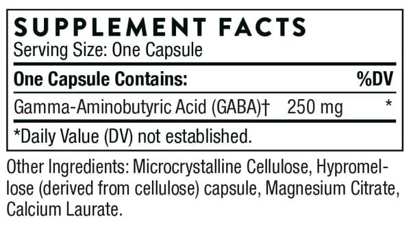 Thorne Research PharmaGABA Ingredients