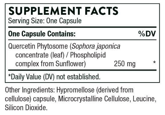 Thorne Research Quercetin Phytosome Ingredients