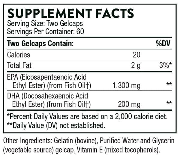 Thorne Research Super EPA Pro Ingredients