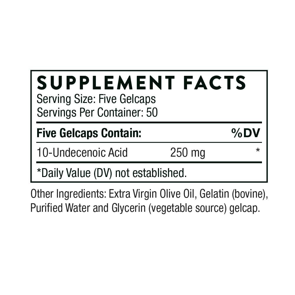 Thorne Research Undecylenic Acid (formerly Formula SF722) Ingredients