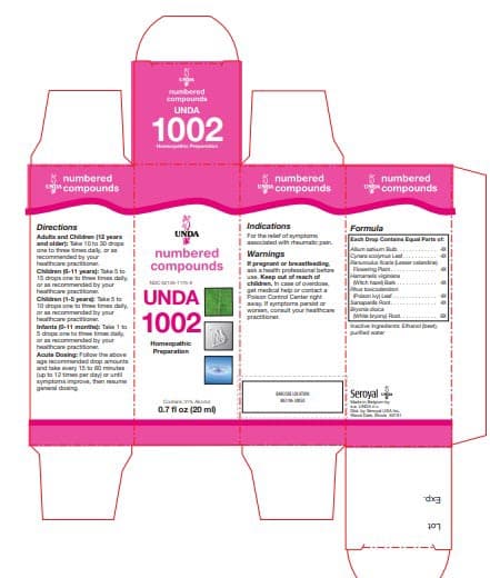 UNDA #1002 Label
