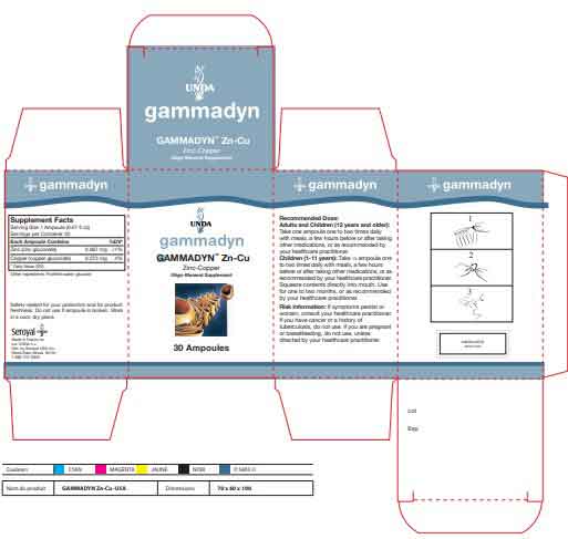 UNDA Gammadyn Zn-Cu Label