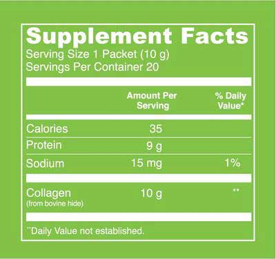 Vital Proteins Beef Gelatin Powder Ingredients