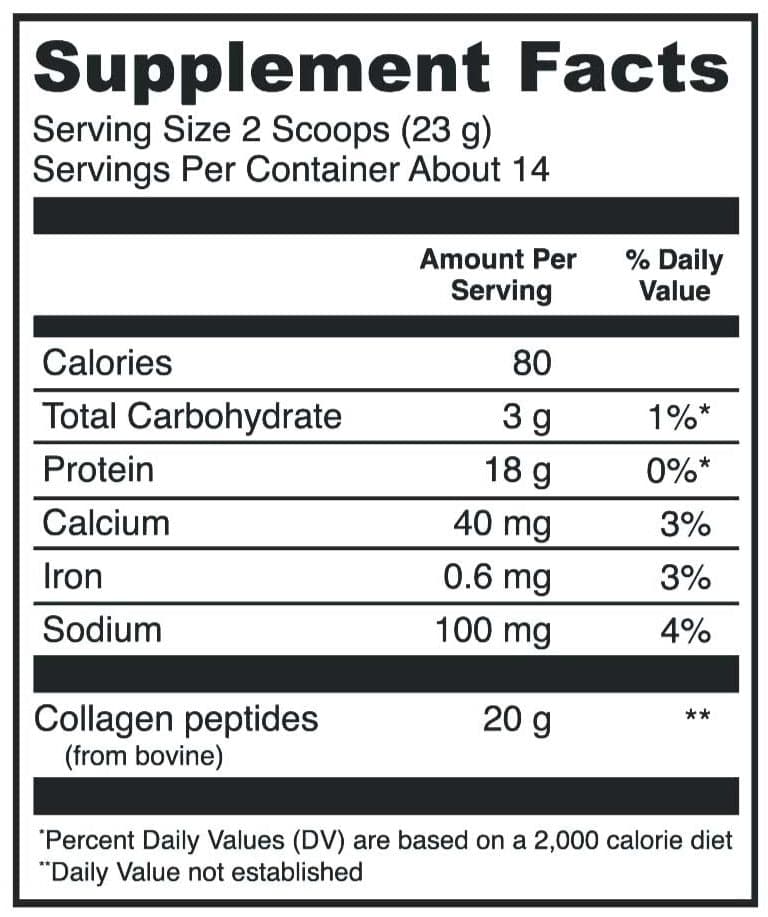 Vital Proteins Collagen Peptides Powder - Vanilla Ingredients