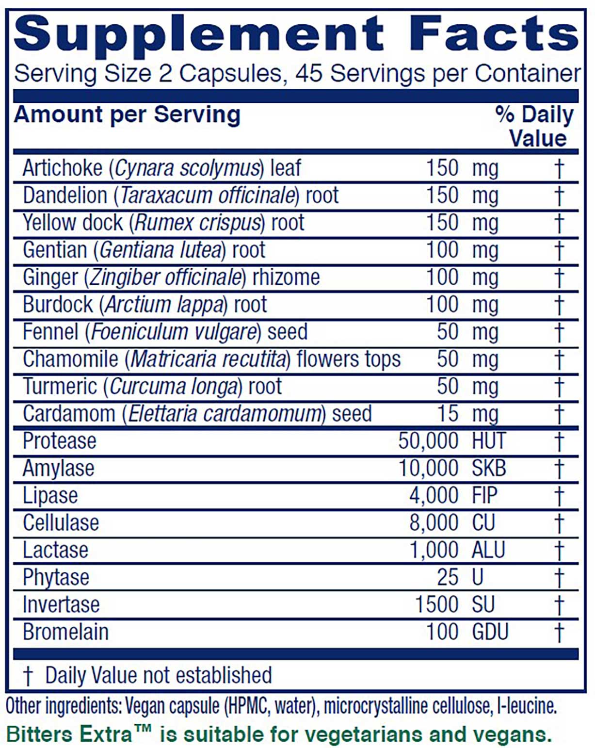 Vitanica Bitters Extra Ingredients