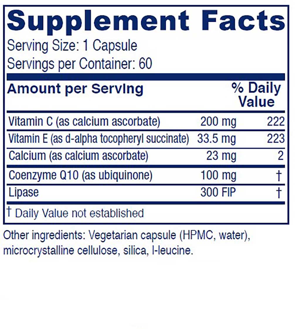 Vitanica CoQ10 Extra 100mg Ingredients