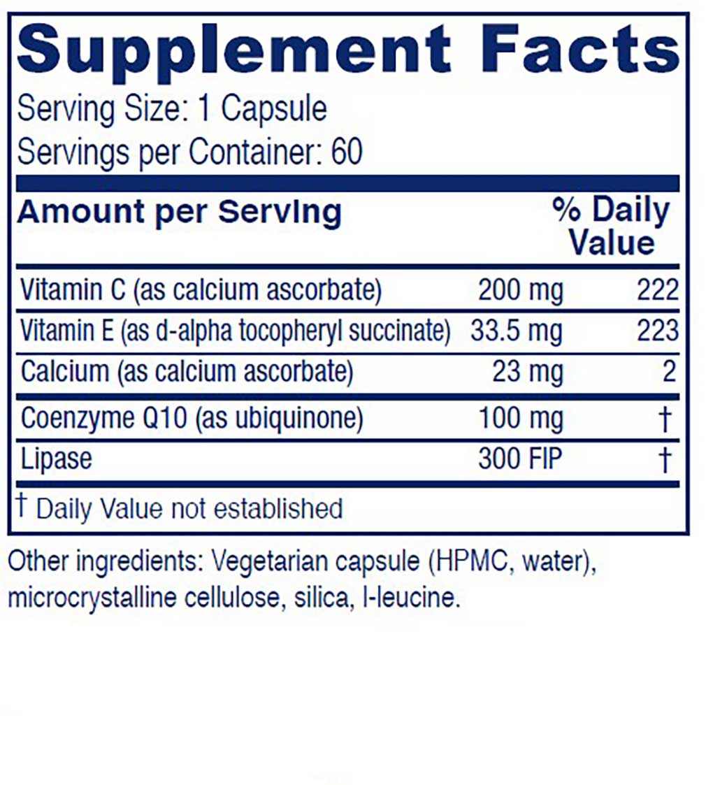 Vitanica CoQ10 Extra 100mg Ingredients 