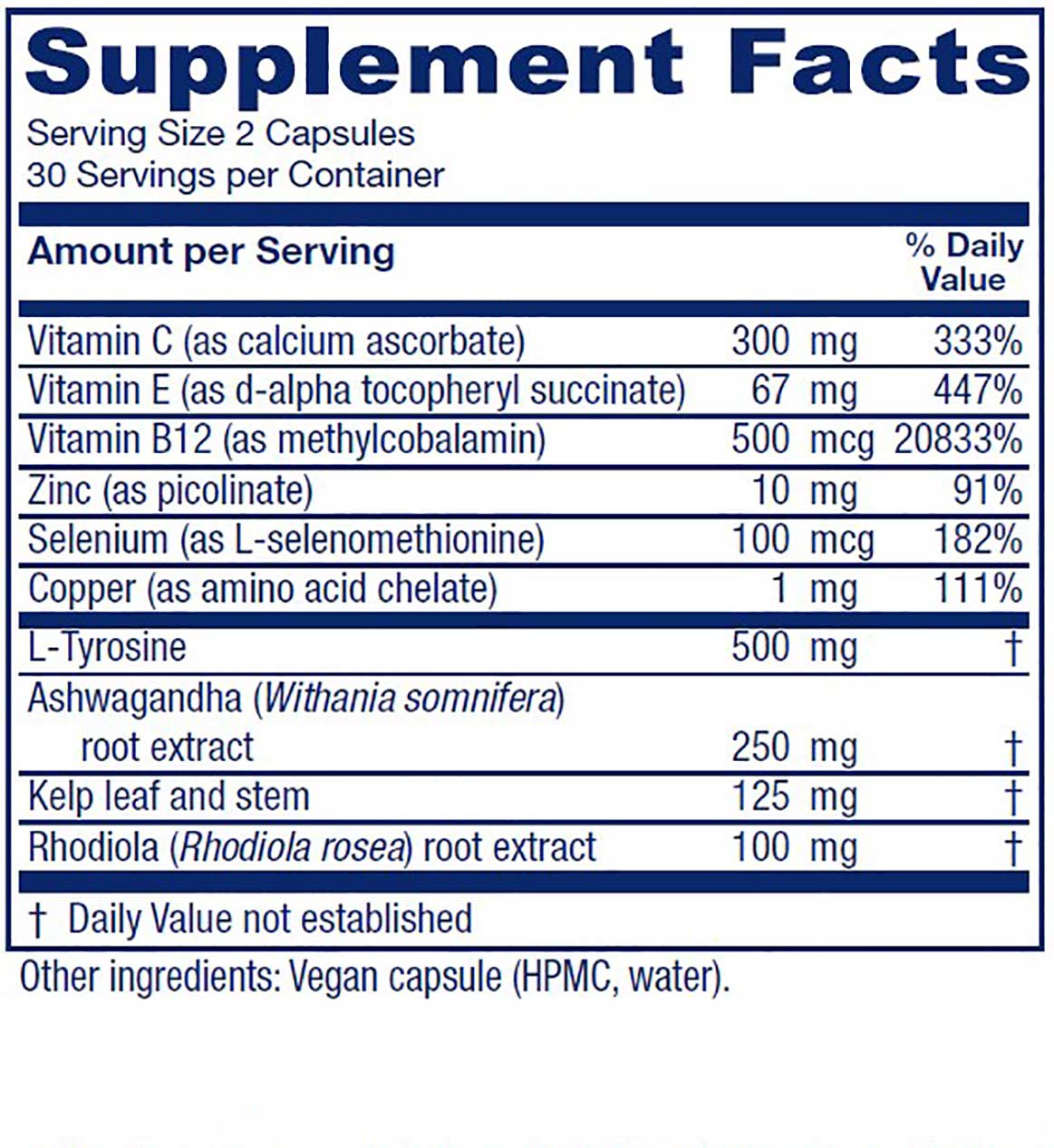 Vitanica ThyroFem Ingredients
